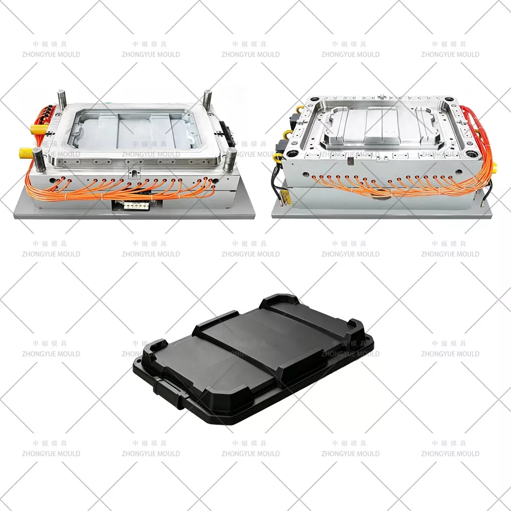 Molde de tapa de caja de almacenamiento de 50 litros
