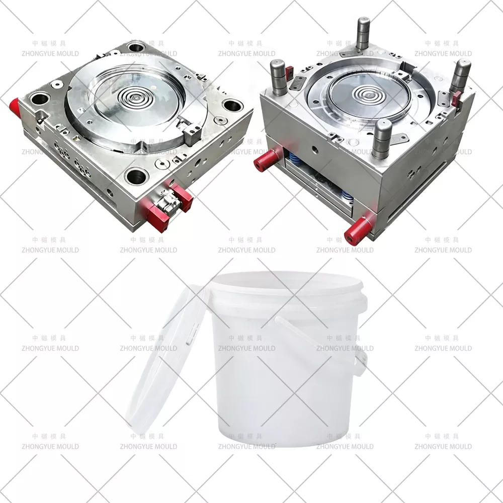 Molde de tapa de cubo de pintura de plástico 5L