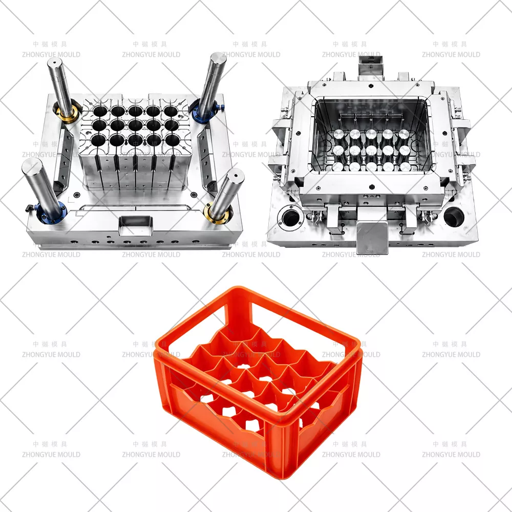 Molde de caja de botella de bebida de plástico