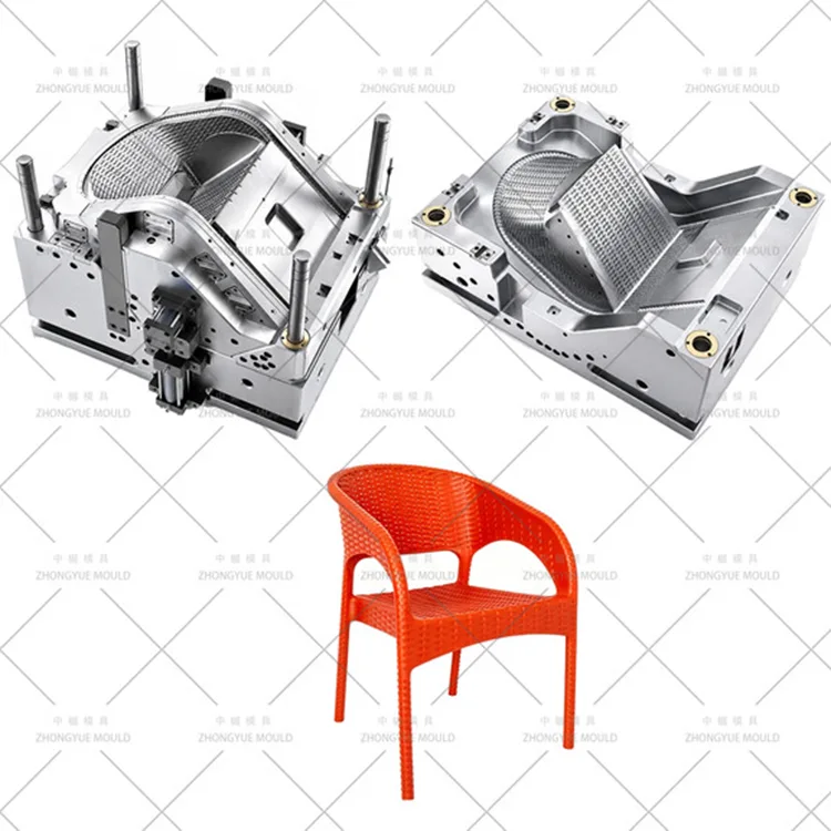 Molde de ratán de plástico con sillón