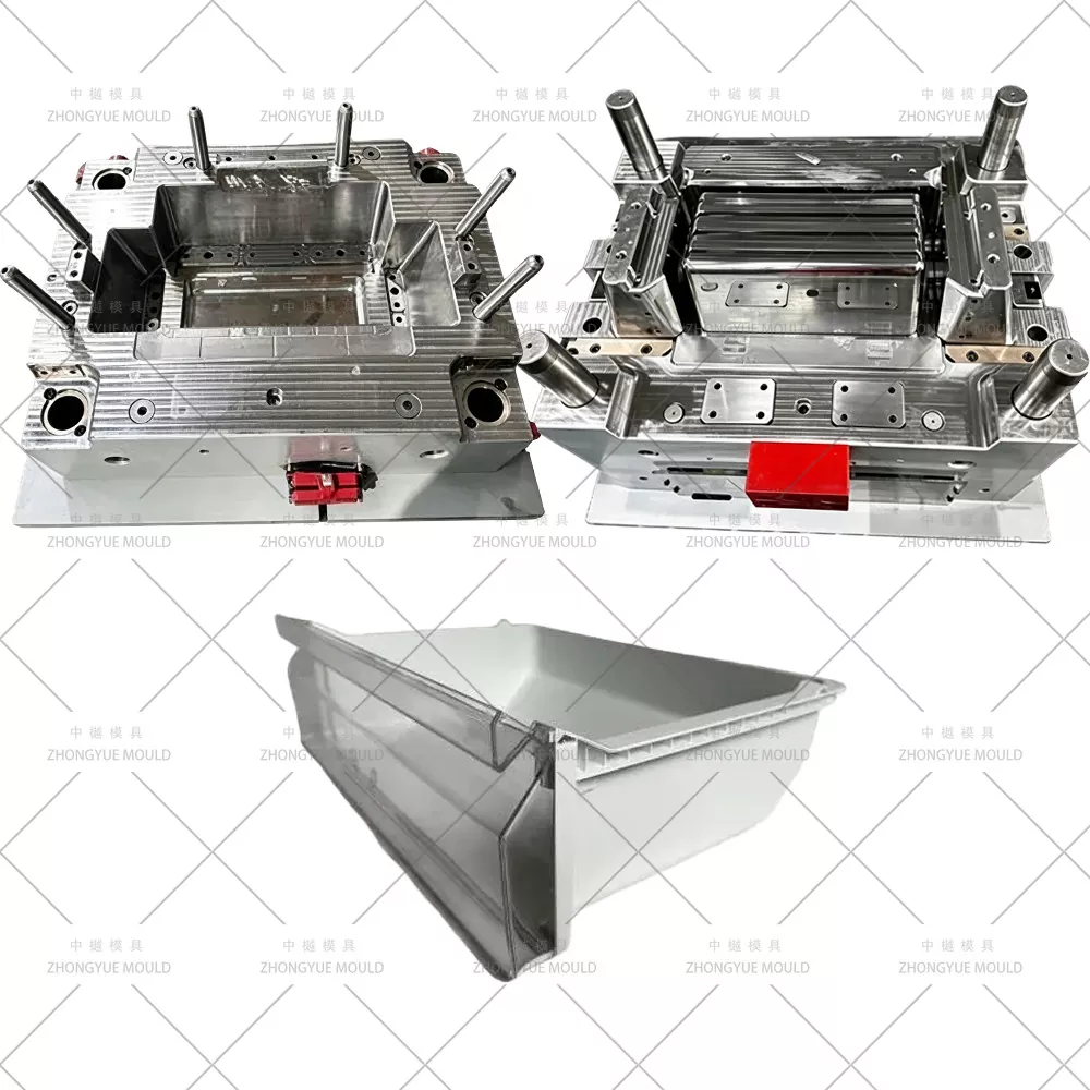 Molde de cajón para verduras de refrigerador de plástico