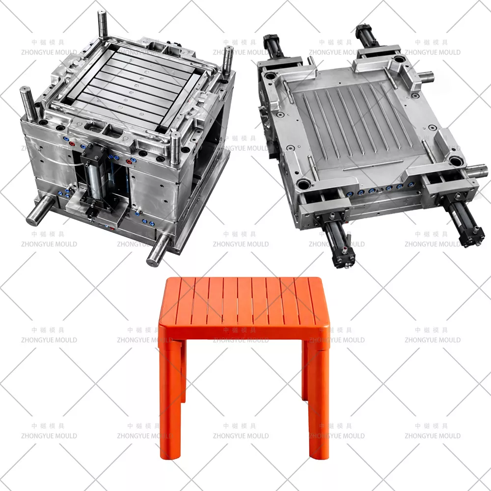 Molde de mesa baja cuadrada de plástico